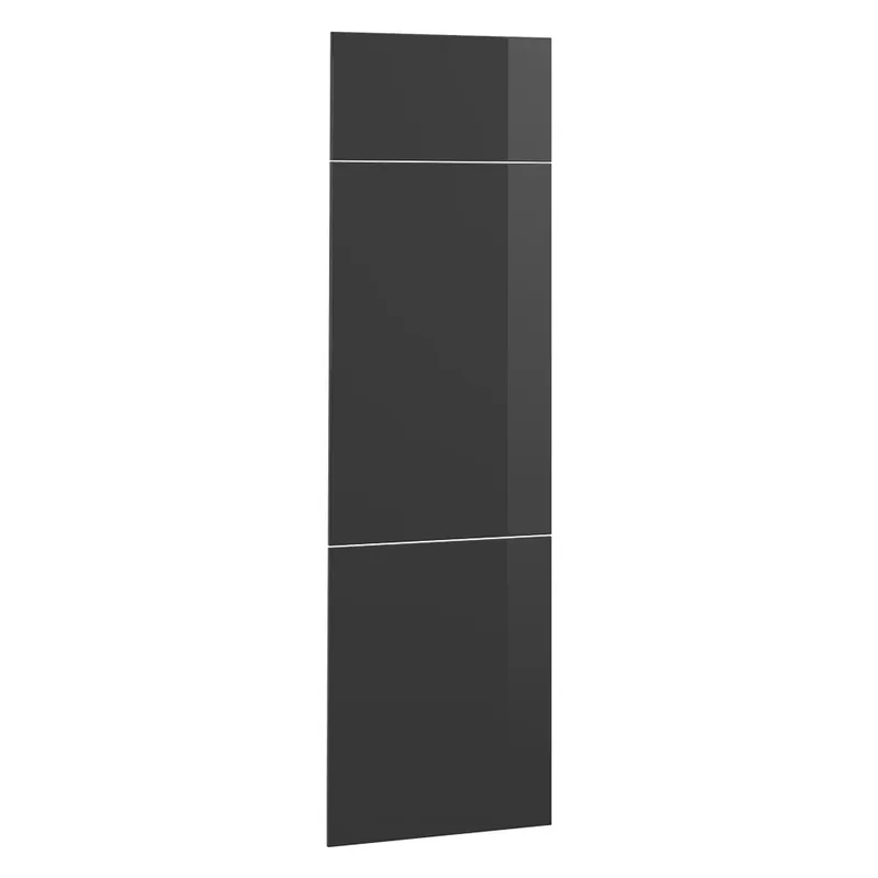 Kuchyňská dvířka R-Line Antracitový vysoký lesk 59.6 x 196 cm nábytková čela pro skříň k vestavné lednici Vicco Přímo Od Výrobce