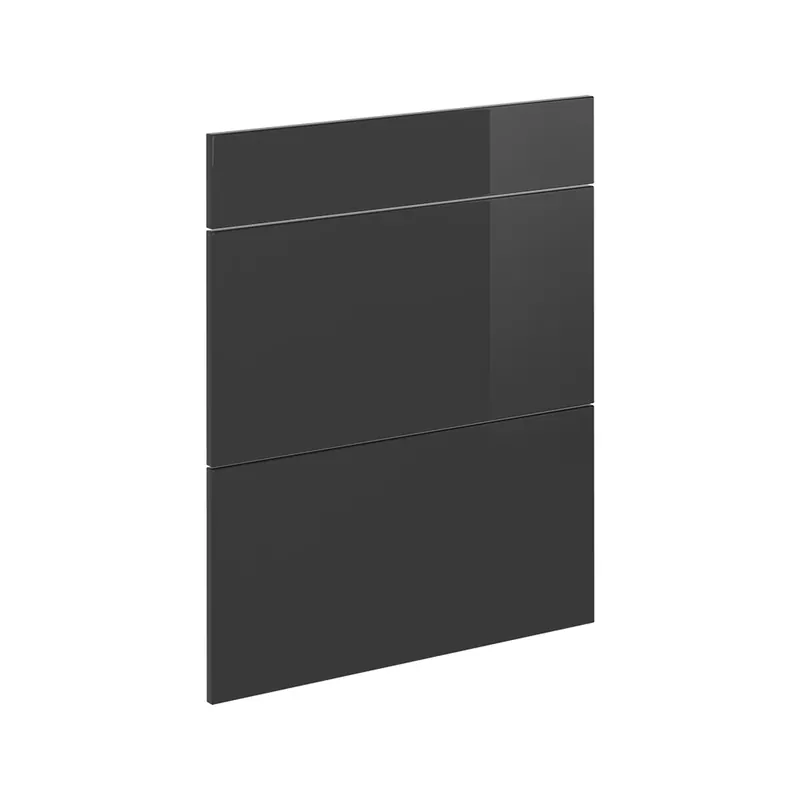 Kuchyňská dvířka R-Line Antracitový vysoký lesk 59.6 x 70.4 cm nábytková čela pro spodní skříňku se zásuvkami Vicco Koupit Online