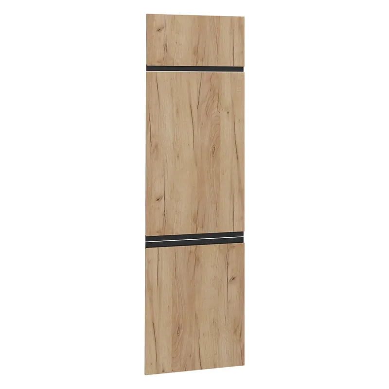 Akce Kuchyňská dvířka R-Line Zlatý mocný dub 59.6 x 196 cm nábytková čela pro skříň k vestavné lednici Vicco