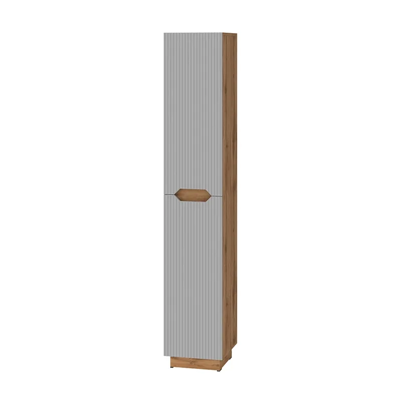 Koupelnová skříňka Lotta Dubový/šedý pruhovaný 33 x 186 cm se 2 dveřmi Vicco Top Prodej