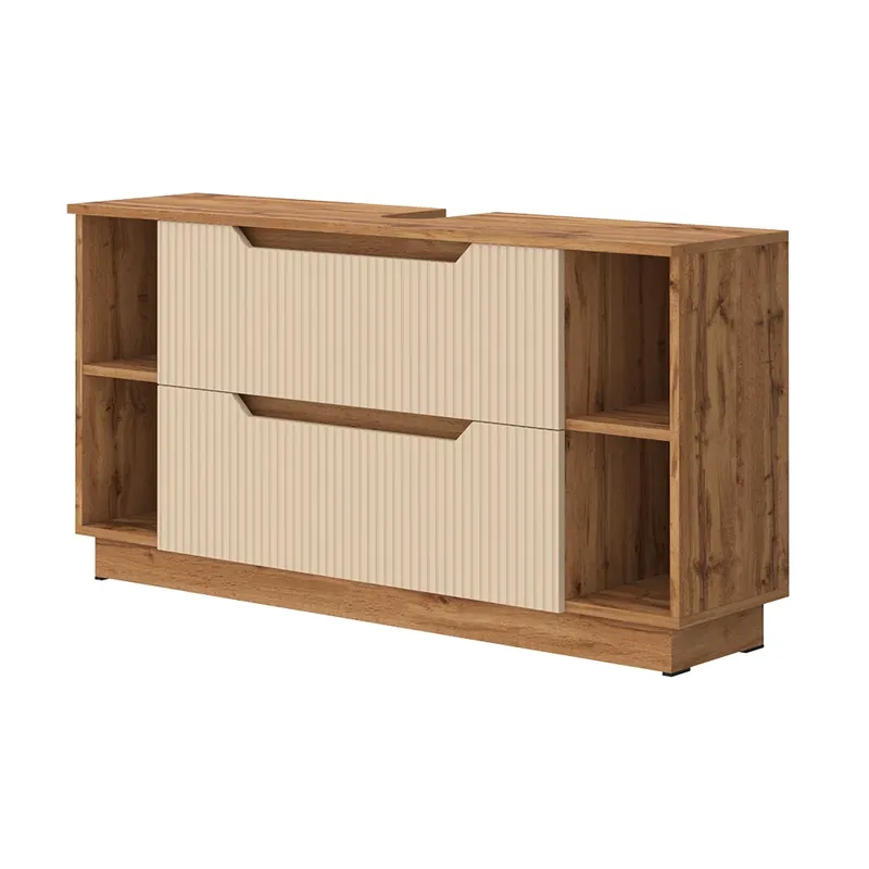 Kup Teď Dolní skříňka pod dřez Lotta Dubový/kašmírový pruhovaný 119.2 x 62.5 cm se 2 zásuvkami Vicco