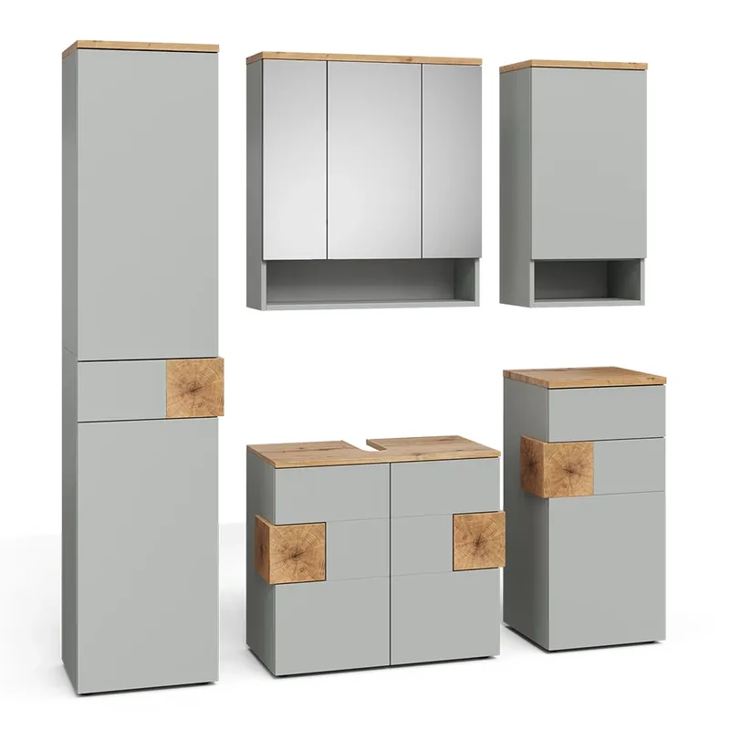 Rychlé Dodání Koupelnový nábytek Eden Grey/Artisan 5 dílů Vicco