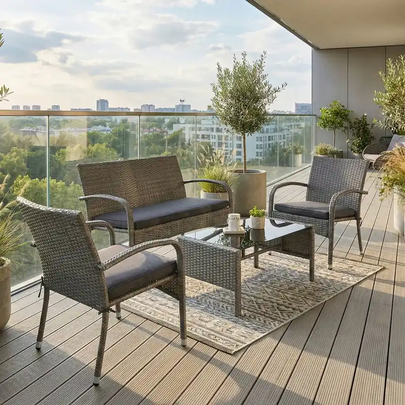 Zahradní set z technorattanu Bjørkka SAN MARINO Grey Speciální Cena