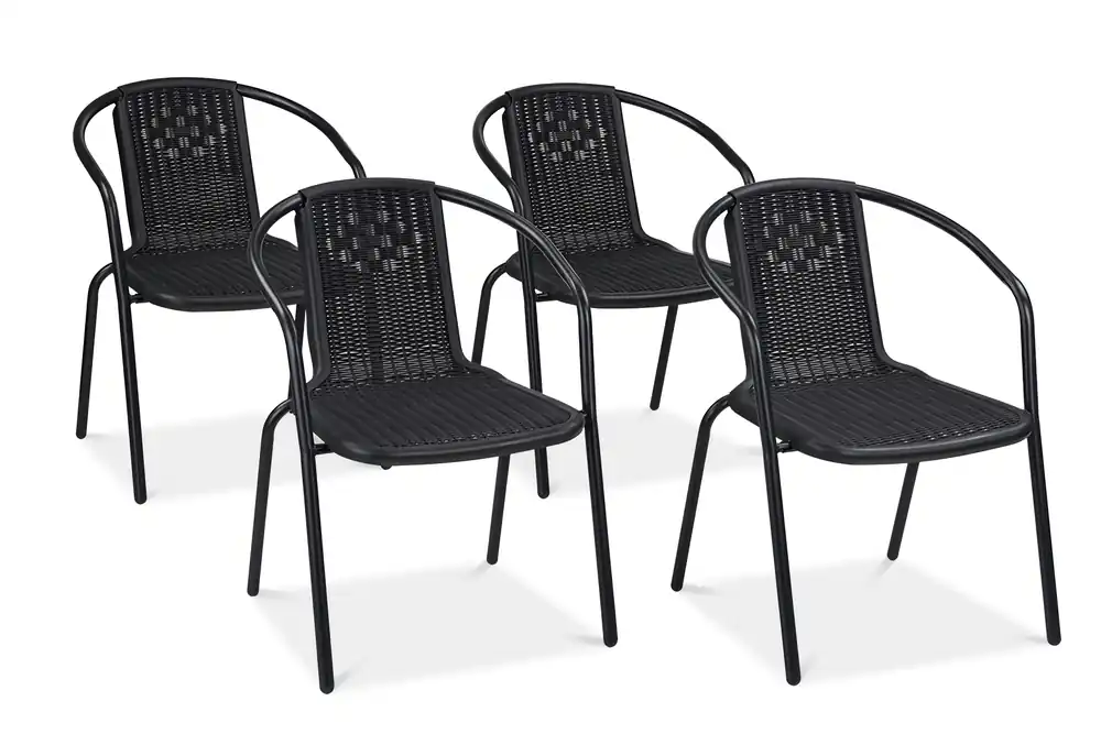 Sada 4 zahradních židlí SIMPLE Graphite Sleva