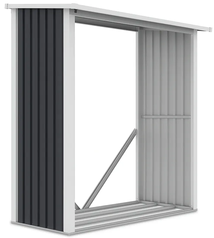 Koupit Online Kovový dřevník Hardmaister Denver 182x89 cm šedý