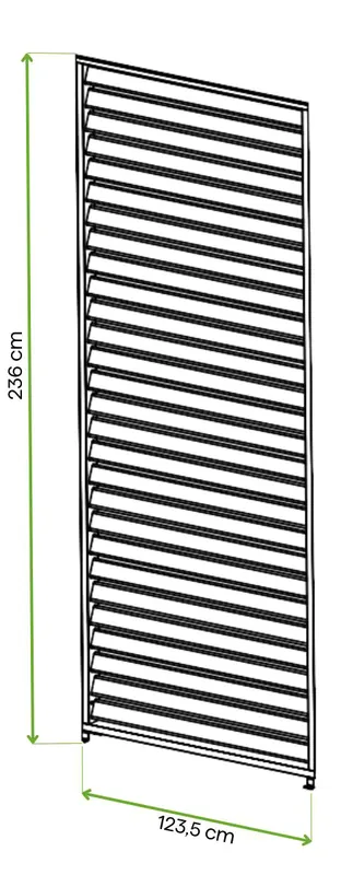 Žaluziový panel pro pergolu Gutroof Premium 123,5 cm bílá Dokud Zásoby Vydrží