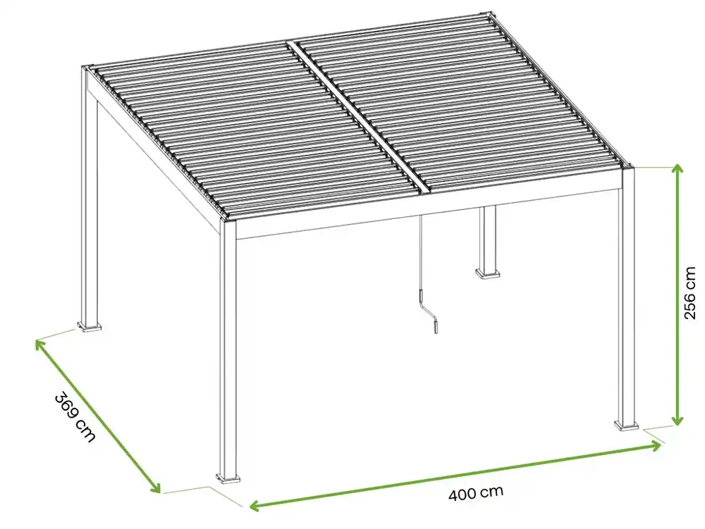 Zahradní pergola ELEGANCE DUO 3,6x4 Antracit - Gutroof Výprodej