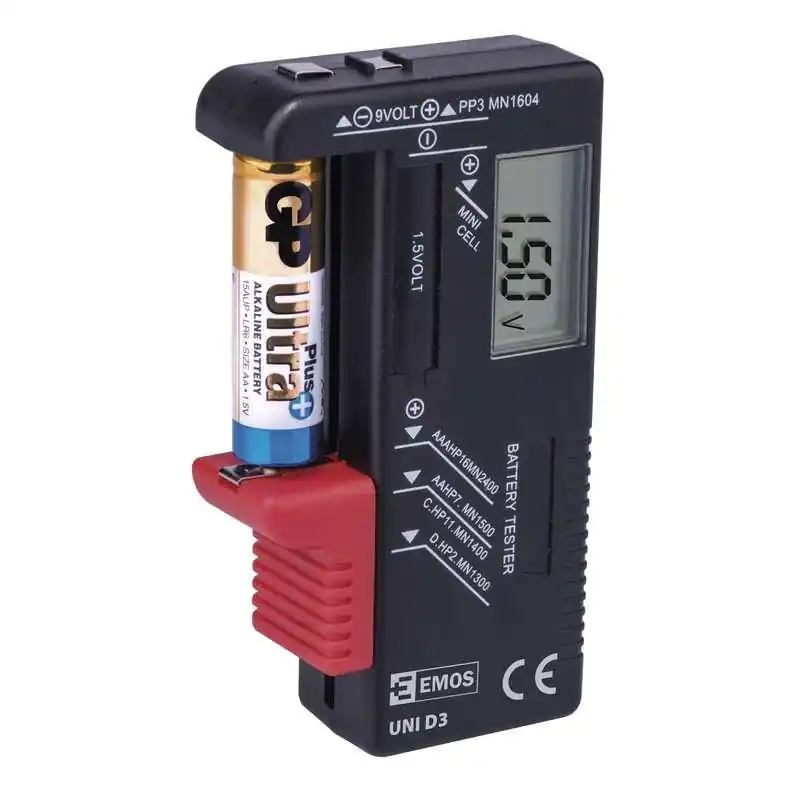 Nízká Cena Univerzální tester baterií AA,AAA,C,D,9V, knoflíkové
