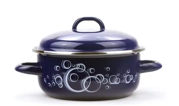 Autentický Smaltovaný rendlík s poklicí Bubble 18 cm, 1,8 l