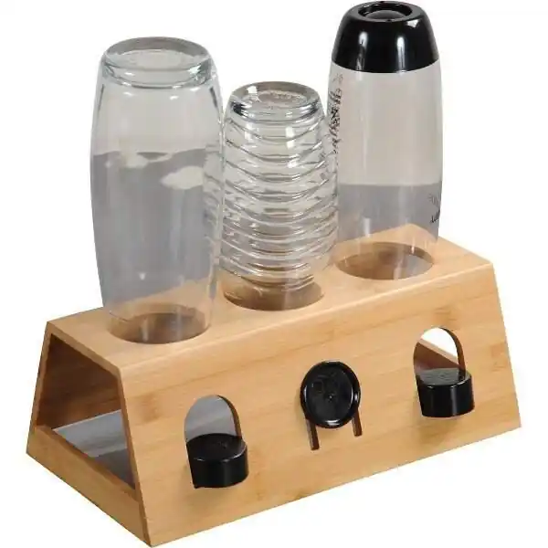 Kup Teď Držák na láhve Sodastream z bambusu s výsuvnou odkapávací miskou