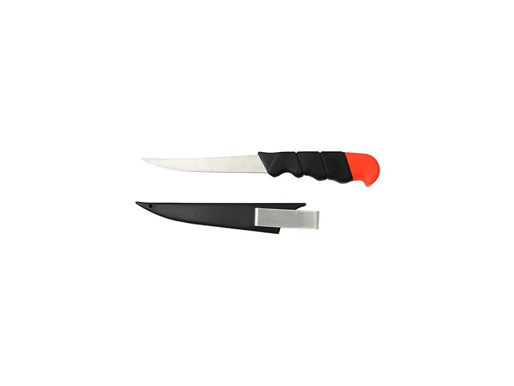 Autentický Nůž rybářský nerez/plast 27cm + pouzdro FK041