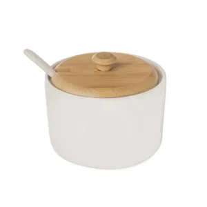Cukřenka porcelán se lžičkou WHITELINE Must-Have