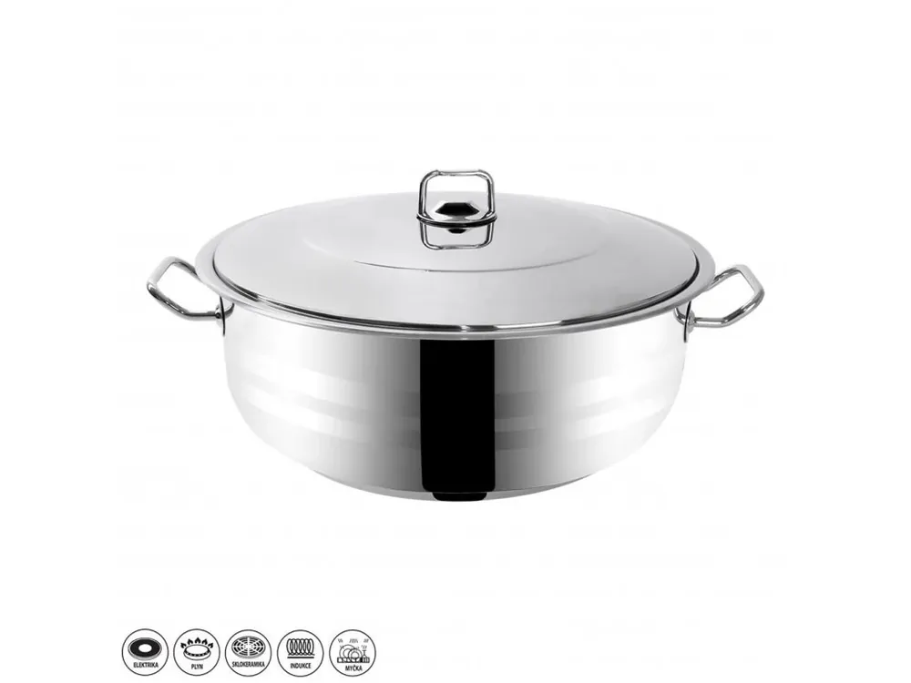 Víkendová Akce Kastrol Nerez ¤32x12cm 9,6L ARIAN GASTRO s poklicí
