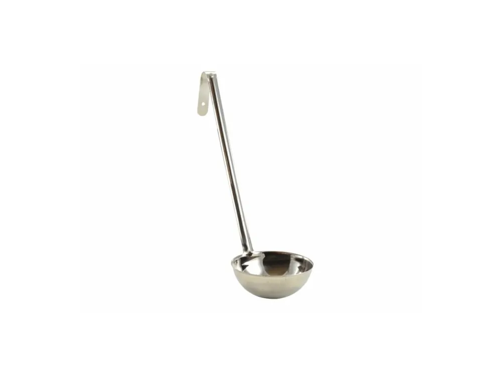 Naběračka nerez ¤12cm 440ml s háčkem, monoblok INOX Poslední Šance