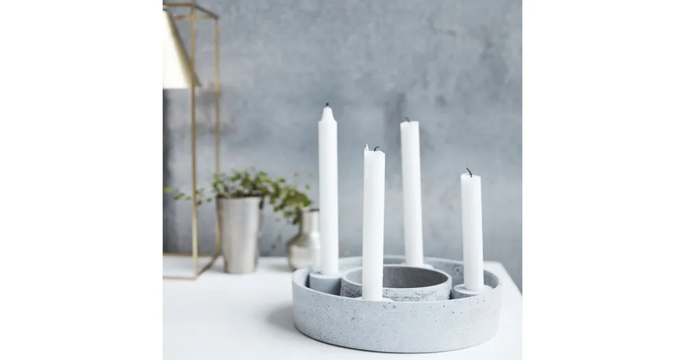 Betónový okrúhly svietnik The Ring 26 cm Kup Teď