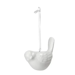 Akční Nabídka Bílý porcelánový ptáček na zavěšení