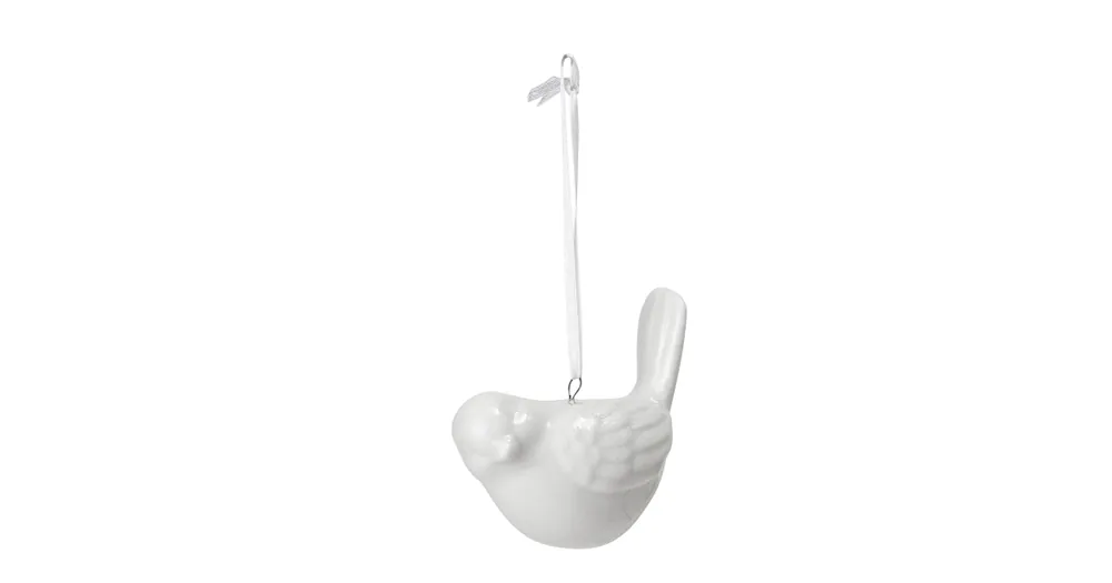 Akční Nabídka Bílý porcelánový ptáček na zavěšení