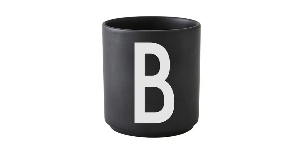 Koupit Online Čierny porcelánový hrnček Letter B