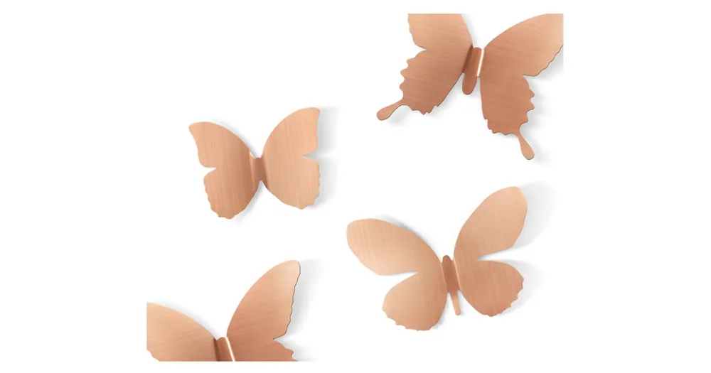 Dekorace na zeď Metal Mariposa měděná Rychlé Dodání