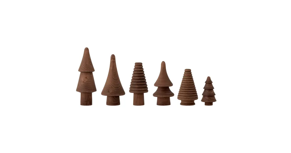 Finální Výprodej Dekorácia stromčeky Ash Brown - set 6 ks