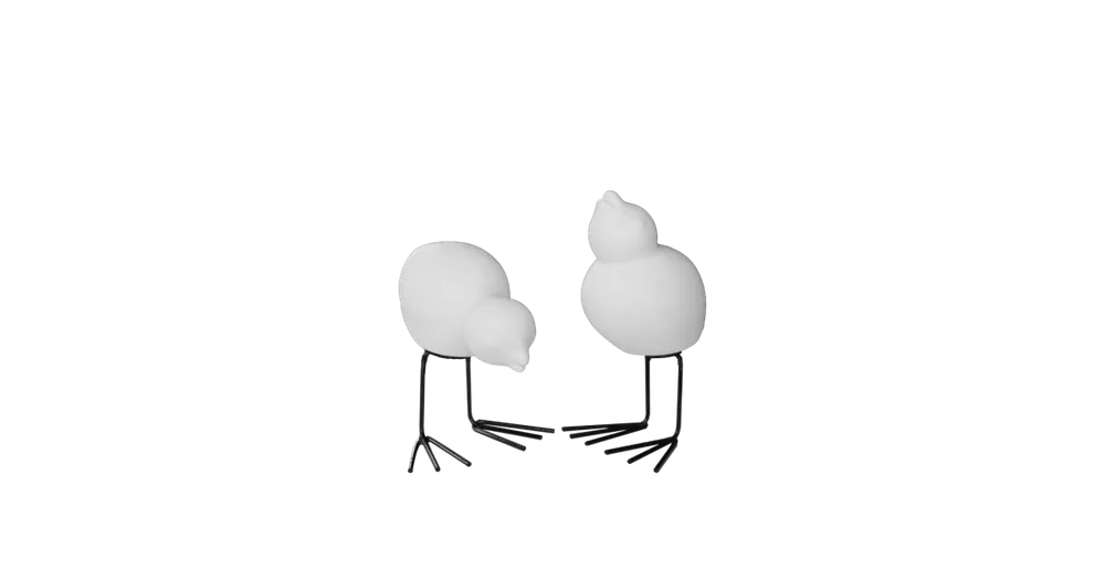 Hit Sezóny Dekorácia Swedish Birds White - set 2 ks