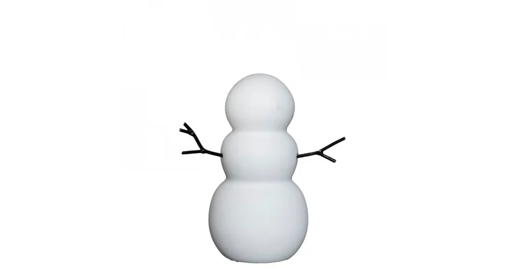 Keramický sněhulák Snowman White 11 cm Výprodej