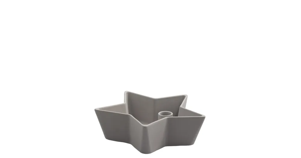 Keramický svícen Lidatorp Star Light Grey L Vysoce Kvalitní