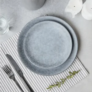Zlevněný Keramický talíř Grey Stone šedý