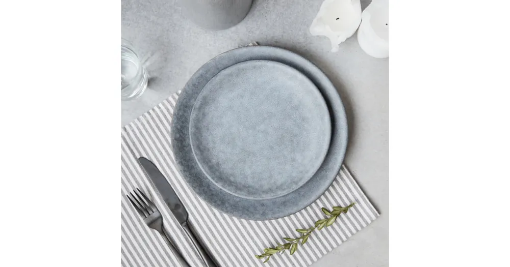 Zlevněný Keramický talíř Grey Stone šedý
