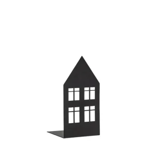 Akční Nabídka Kovová dekorace/svícen Storgatan House Black 14 cm