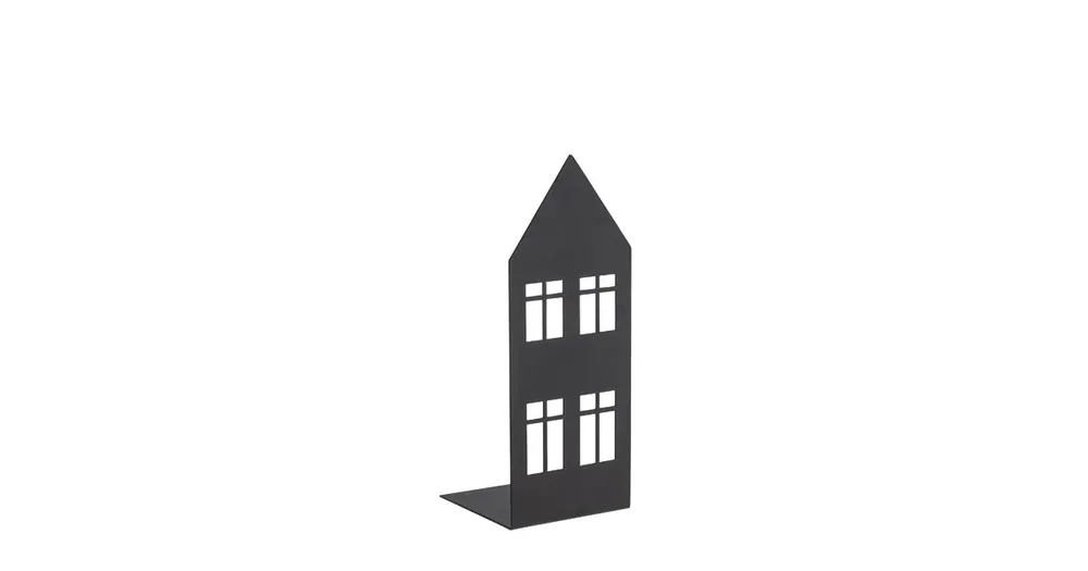 Kovová dekorácia/svietnik Storgatan House Black 18 cm Sleva