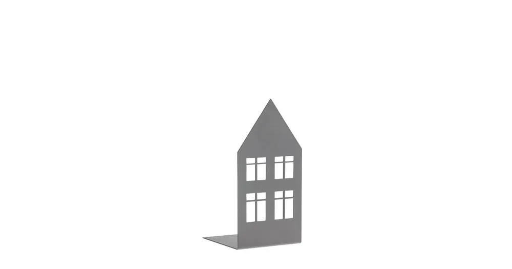 Kovová dekorace/svícen Storgatan House Grey 14 cm Výprodej