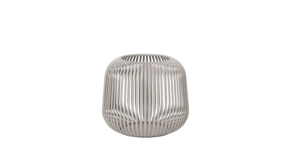 Kovový lampáš Lito Soft Grey 17 cm Levný
