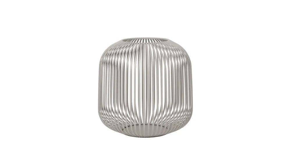 Kovový lampáš Lito Soft Grey 27 cm Rychlé Dodání
