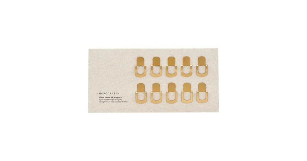 Kovová sponka na papier Brass - set 10 ks Levný