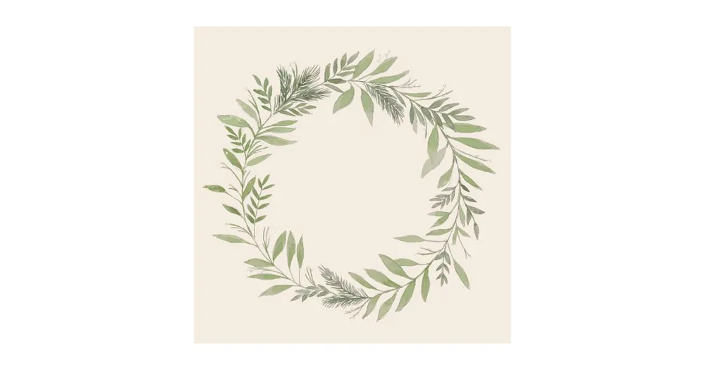 Sezónní Sleva Papierové obrúsky Green Wreath - 20 ks