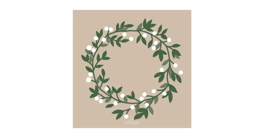 Papierové obrúsky Snowberry Wreath - 20 ks Nízká Cena