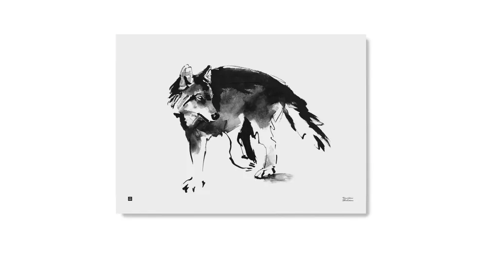 Zlevněný Plagát Wolf veľký 50x70 cm
