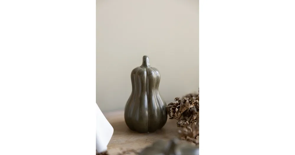 Podzimní dekorace dýně Hovsvik Green 13 cm Oblíbený
