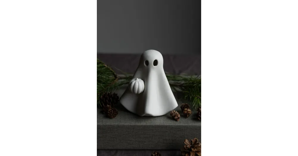 Jen Po Omezenou Doba Podzimní dekorace Sam Ghost White 13 cm