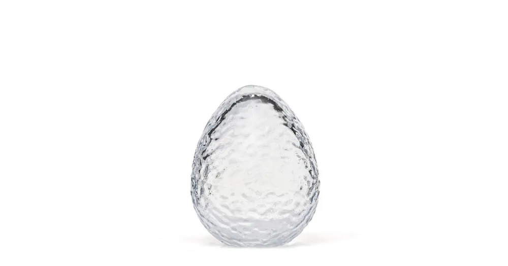Originální Sklenené veľkonočné vajíčko Gry Clear 12 cm