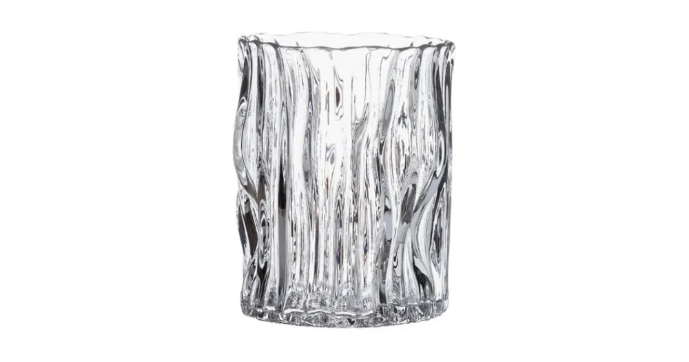Sleva Skleněný svícen Livi Wave Clear 15 cm