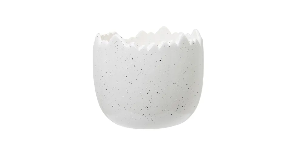 Škrupinový kvetináč Mona White Melange 14 cm Autentický