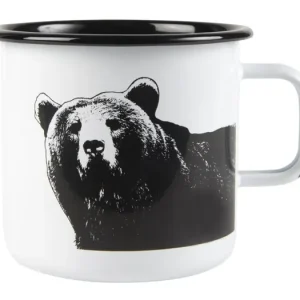 Smaltovaný hrnček Nordic Bear 8 dl Autentický