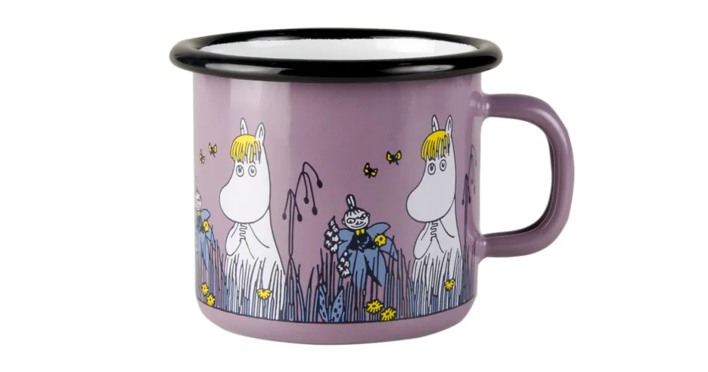 Smaltovaný plecháčik Moomin Friends fialový 2,5 dl Sezónní Sleva