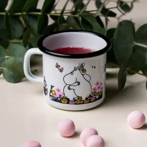 Akční Nabídka Smaltovaný plecháčik Moomin Hug biely 2,5 dl