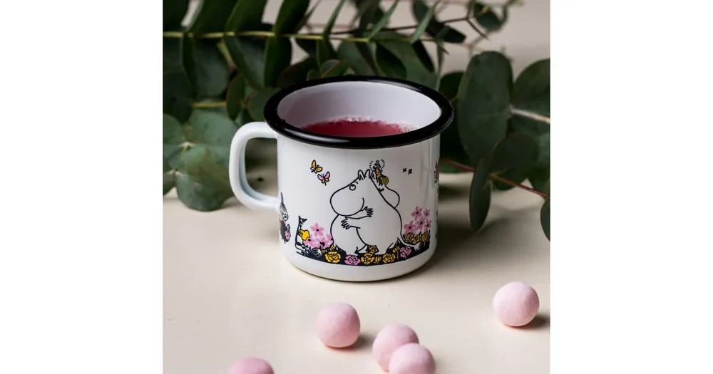 Akční Nabídka Smaltovaný plecháčik Moomin Hug biely 2,5 dl
