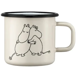 Super Cena Smaltovaný plecháčik Moomin Hug biely 3,7 dl