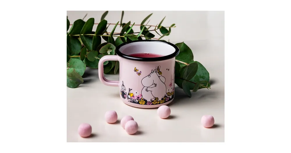 Smaltovaný plecháček Moomin Hug růžový 3,7 dl Přímo Od Výrobce