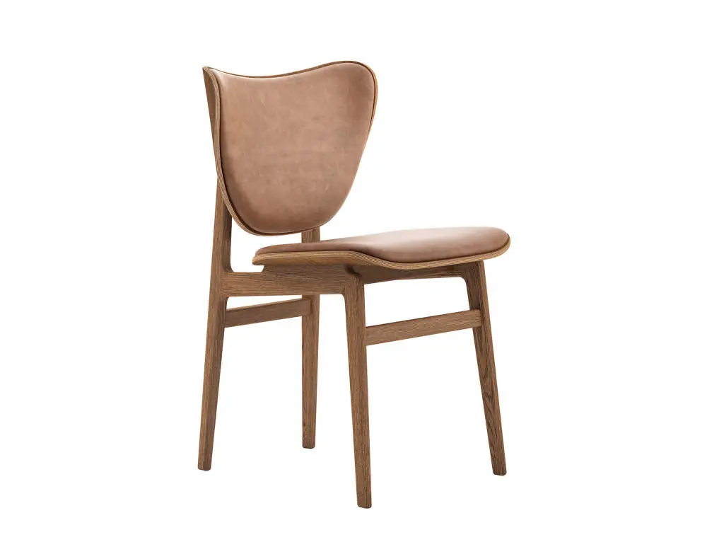 Čalouněná jídelní židle Elephant, light smoked oak / Dunes Leather - Camel 21004 Nízká Cena